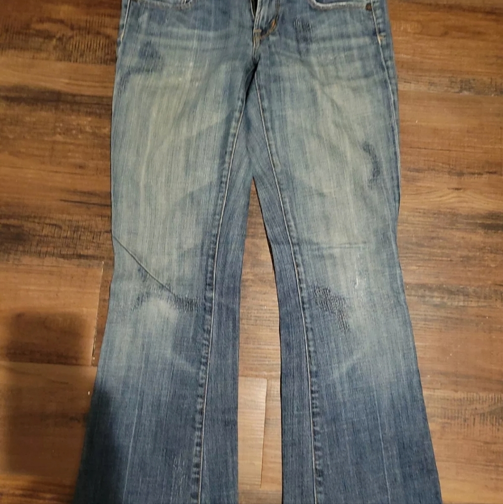 7 For All Mankind Women Size 27 (30x30) Colorful A Pocket Denim Jeans Low Rise